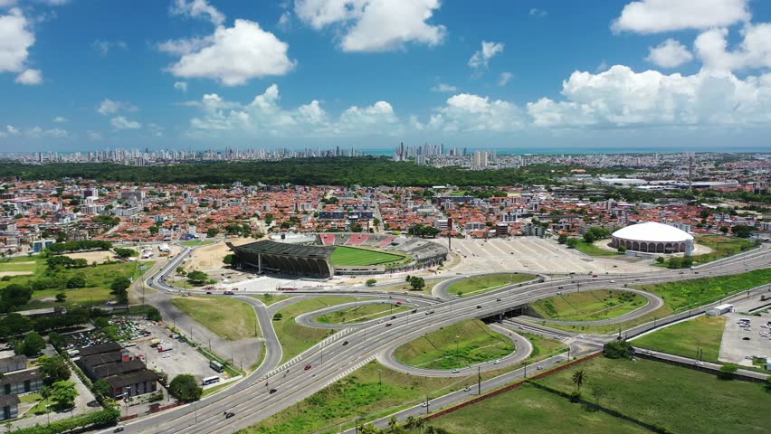 Aerial view of the city of João Pessoa in the state of Paraiba in northeastern Brazil