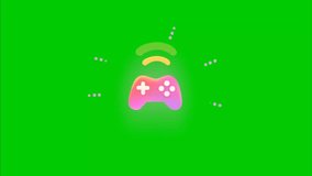 Gaming controller icon animation on a bright green screen in stunning 4K, perfect for gaming, esports, or tech projects. Crisp visuals enhance fun and engaging content - Powered by Shutterstock - Get 15% off with code: PIKWIZARD15