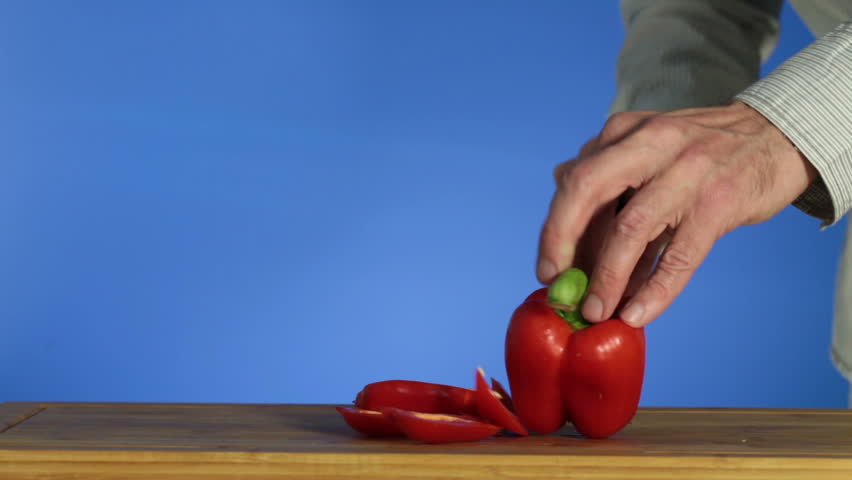Sweet pepper salad to cut with a knife