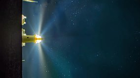 Vertical 4K timelapse of a lighthouse under the Milky Way, with light flares from the beacon and drifting clouds. - Powered by Shutterstock - Get 15% off with code: PIKWIZARD15