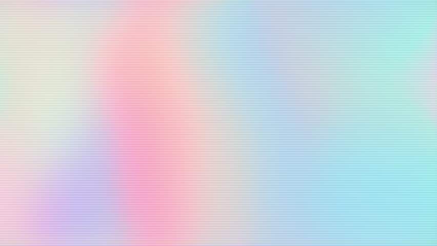 Iridescent retro striped background video for opener, intro. Horizontal lines expanding motion on pastel rainbow gradient in light blue, yellow, orange, green, soft pink, lilac colors. Zoom animation