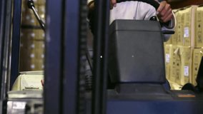 Driving forklift in warehouse, worker connected to network animation for logistics. transportation, inventory, technology, automation, connectivity - Powered by Shutterstock - Get 15% off with code: PIKWIZARD15