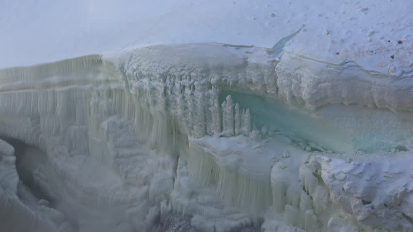 Cinematic shot of scenic landscape at Lower Yellowstone River Falls in Yellowstone National Park, USA