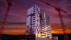 Visualization of a building on a construction site. Augmented reality at the construction site. - Powered by Shutterstock - Get 15% off with code: PIKWIZARD15