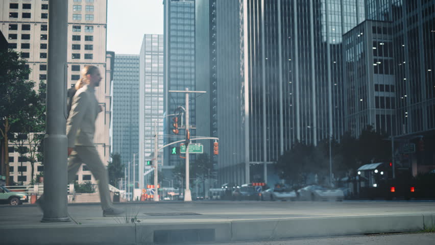 Side View of a Group of People Commuting to Work, Focused on Smartphones and Daily Activities. Concept of Modern Urban Life, Capitalism, Business and Corporate Finance, Connectivity and Technology