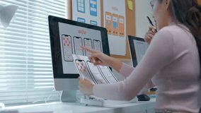 Programers meeting for discussion data analysis for UX and UI programming for preparing for Generative AI Technology - Powered by Shutterstock - Get 15% off with code: PIKWIZARD15