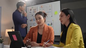 Business team giving advice Meeting and brainstorming, financial investment, real estate project, strategy, planning, calculation, pointing at graph chart on desk at office. - Powered by Shutterstock - Get 15% off with code: PIKWIZARD15