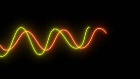 Abstract Neon Glowing Digital Waves Line Animation. - Powered by Shutterstock - Get 15% off with code: PIKWIZARD15