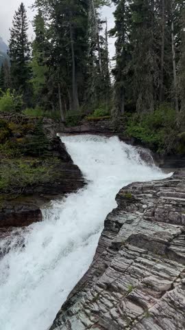 Glacier National Park Going to the Sun Road Montana Waterfalls and Glacial Waters