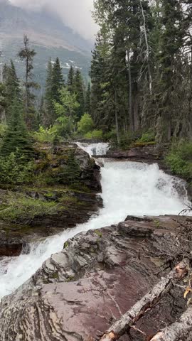 Glacier National Park Going to the Sun Road Montana Waterfalls and Glacial Waters