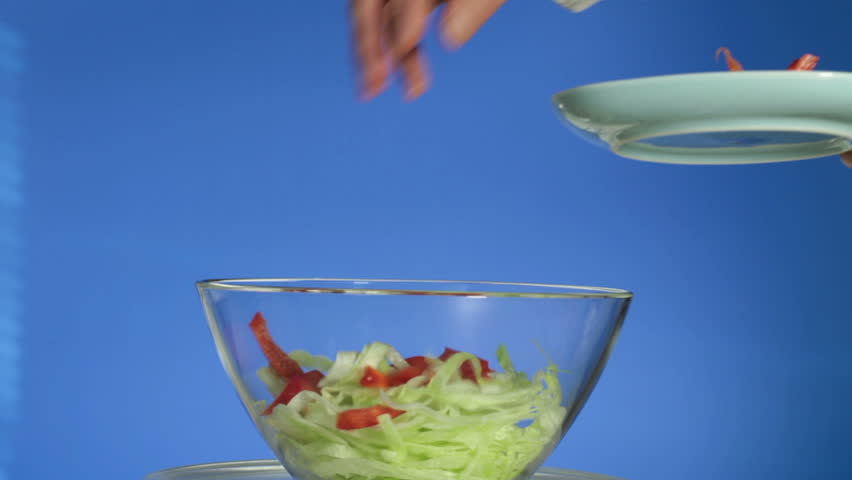 Cooking of vegetable salad