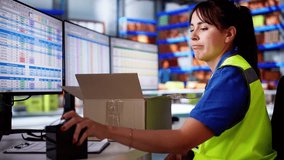 Layoff Or Resign. Warehouse Worker Packing And Moving. - Powered by Shutterstock - Get 15% off with code: PIKWIZARD15