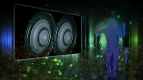 Dancing silhouettes with disco ball and colorful lights animation in background. Dance, party, nightlife, music, celebration, entertainment - Powered by Shutterstock - Get 15% off with code: PIKWIZARD15