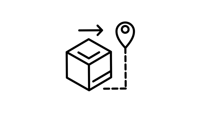Logistic icon animation, motion graphic.
