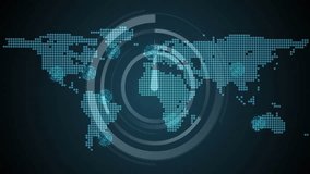 World map with connecting lines and nodes, global network animation. connectivity, technology, communication, digital, international - Powered by Shutterstock - Get 15% off with code: PIKWIZARD15