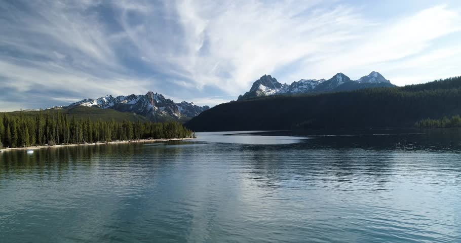calm view of redfish lake in stanley idaho