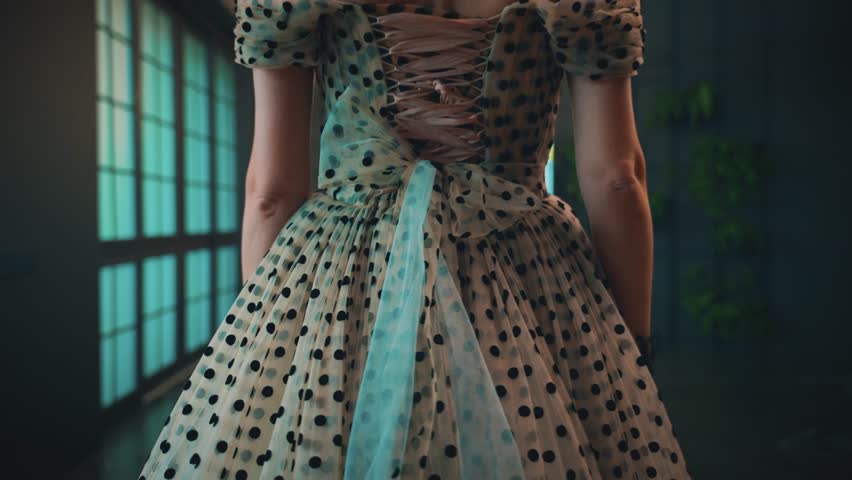 Blonde hair retro lady beauty woman pin up walking high heels classic elegant black shoes in luxury room. Vintage dress. Girl sexy fashion model back rear view 30s pin-up Marilyn like Monroe old style