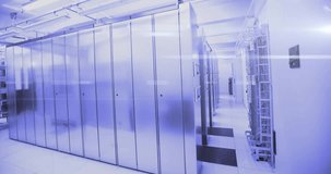 Data processing animation over server racks in modern data center. Technology, innovation, digital, computing, network, servers - Powered by Shutterstock - Get 15% off with code: PIKWIZARD15