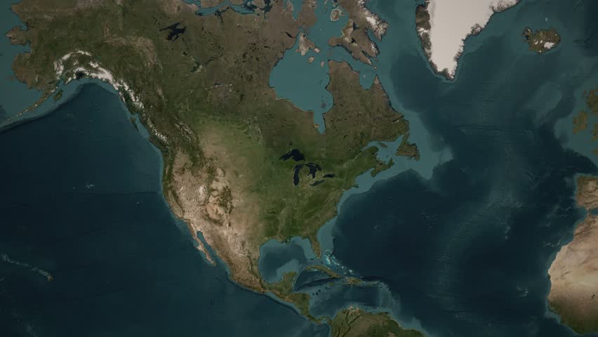 Map of Michigan, USA, Map Animation, GIS from World Map, Vox Map Style, State of USA, Infographic and Documentary Ready - 4K