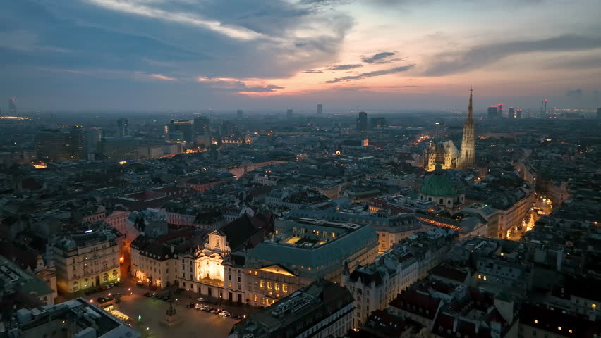 Aerial view of famous places St. Stephen