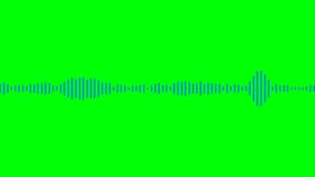 Thin blue equalizer on green screen. Moving sound line with bars. Rhythm level of speaking or playing music. 4k resolution - Powered by Shutterstock - Get 15% off with code: PIKWIZARD15