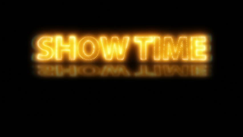 Show Time Opening Title Sequence. Flashing lights that spells out the phrase