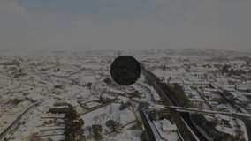 Network of connections and data processing animation over snowy urban landscape. Networking, technology, communication, winter, city, futuristic - Powered by Shutterstock - Get 15% off with code: PIKWIZARD15