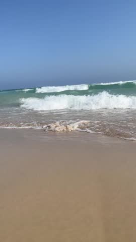 Summer vacation on the island of Cyprus. Cyprus has a beautiful coastline, the Mediterranean Sea is turquoise. The blue lagoon and the coastline. 