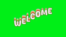 Animated Opening Text 'Welcome' for Social Media, Video Footage, and Vlogs with Wave Text Animation in Retro Color Style  - Powered by Shutterstock - Get 15% off with code: PIKWIZARD15