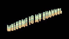 Animated Opening Text 'Welcome to My Channel' for Social Media, Video Footage, and Vlog with Wave Text Animation in Soft Color Style - Powered by Shutterstock - Get 15% off with code: PIKWIZARD15