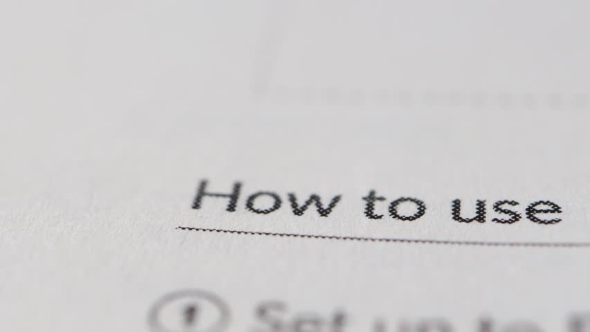 English instruction manual. Instructions for use.