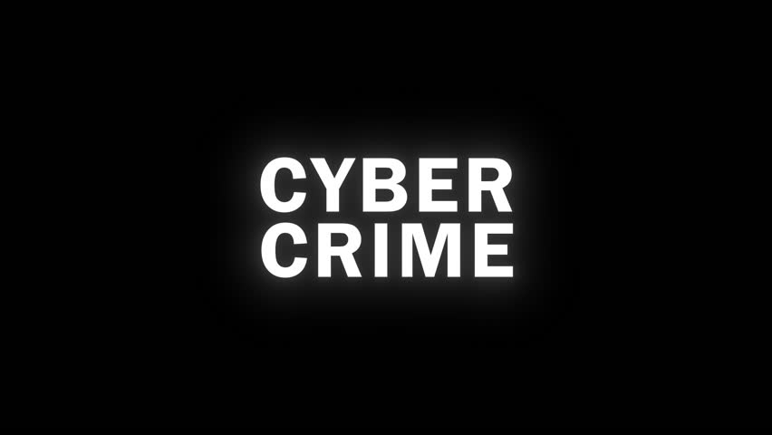 CYBER CRIME animation with glitch effect in RGB. Great for cybersecurity themes, digital ads, and web banners. Seamless looped design. Suitable for video games.