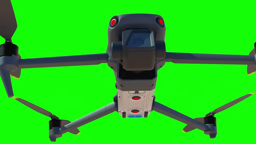 Green Screen Drone Shots Footage - 3D Render Drone Video