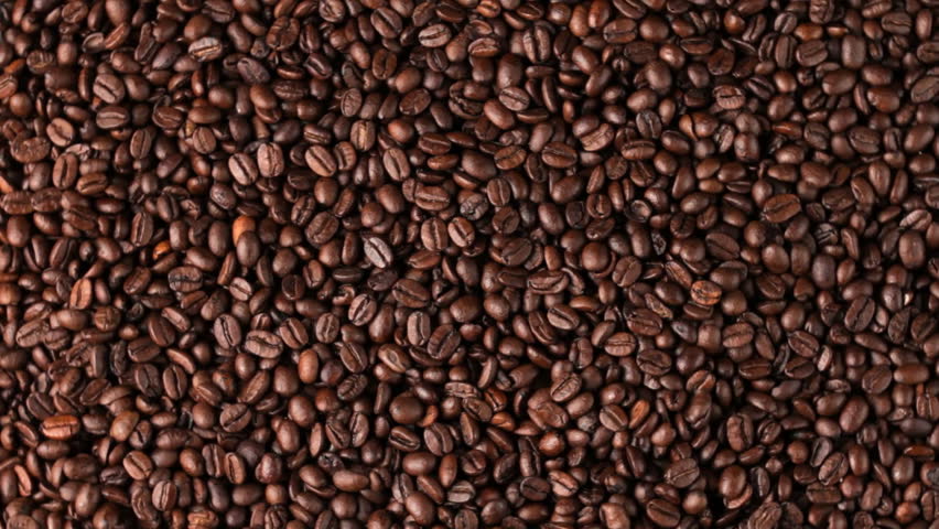 rotating coffee bean background shot in HD video