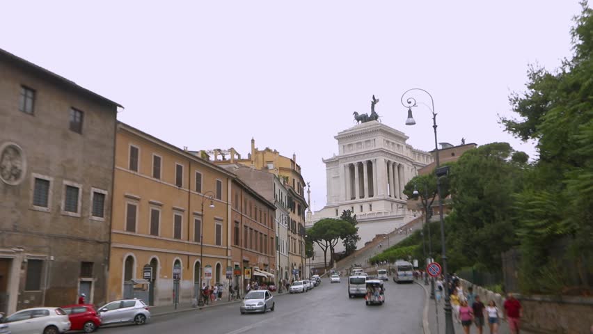 Palace of Senators Rome Italy. Staircase in front of the palace of senators