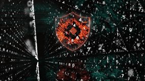 Cybersecurity shield with circuit board, numbers animation over digital network background. technology, data protection, computer, encryption, electronics - Powered by Shutterstock - Get 15% off with code: PIKWIZARD15