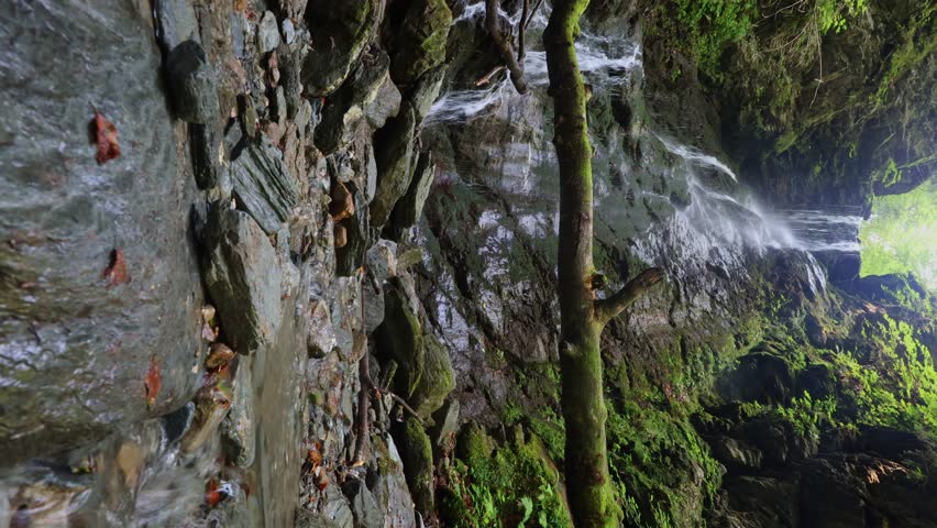 Small waterfall in the forest, Steindorf, Ossiacher See, Kärnten, Austria