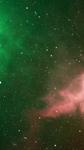 Rainbow nebula multicolor galaxy traveling into deep space universe milky way background vertical animation. Phone wallpaper