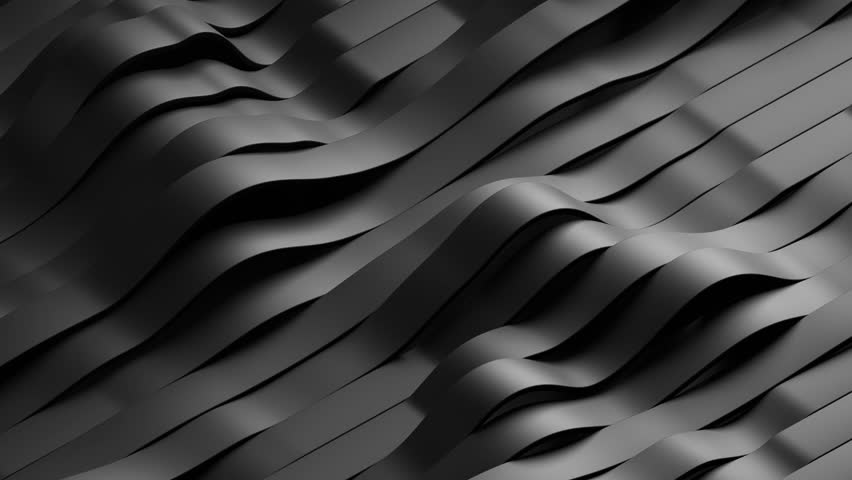 Abstract minimalist wavy surface motion background 3d animation loop. Can be used to represent futuristic architecture, contemporary fashion or geometric moving shapes - Powered by Shutterstock - Get 15% off with code: PIKWIZARD15