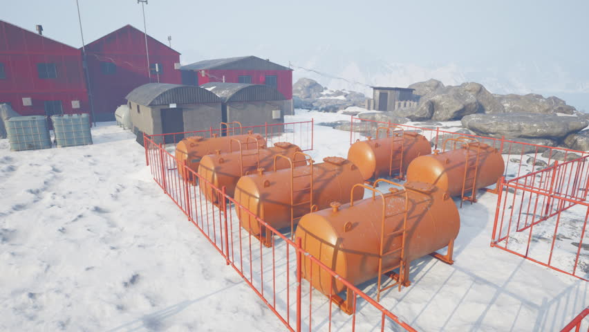 Scientists at an old Antarctic research station conduct experiments and manage fuel resources in harsh winter weather.