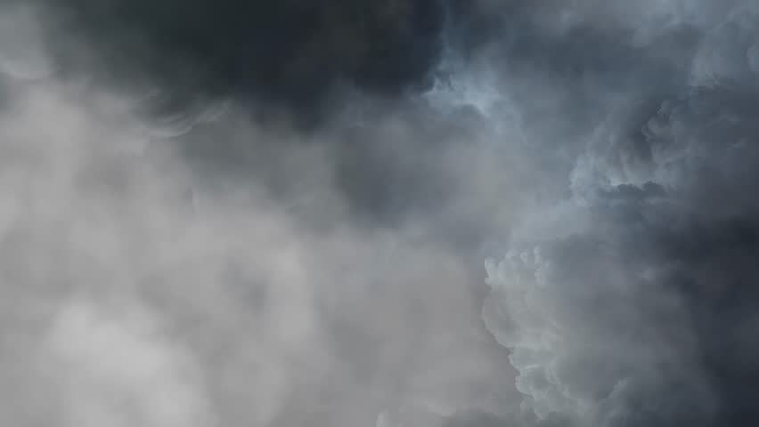 a thunder storm and Multiple lightning strikes on dark clouds storm