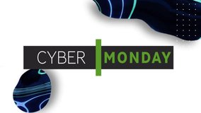 Animation of cyber monday sale text over pattern background. Sales, cyber shopping, digital interface, communication, computing and data processing concept digitally generated video. - Powered by Shutterstock - Get 15% off with code: PIKWIZARD15