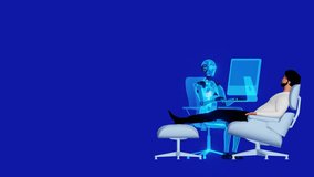 A man rests in his place an artificial intelligence does the work - Powered by Shutterstock - Get 15% off with code: PIKWIZARD15