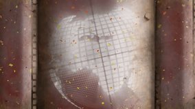 Confetti falling over globe on rustic background, creating festive mood. celebration, romance, valentine, love, colorful, cheerful - Powered by Shutterstock - Get 15% off with code: PIKWIZARD15