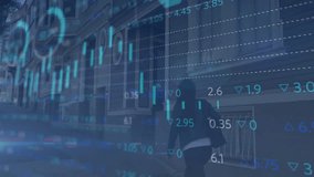 Financial data and stock market animation over people walking in urban street. Finance, technology, economy, business, city, crowd - Powered by Shutterstock - Get 15% off with code: PIKWIZARD15