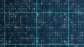 Data processing animation with binary code and grid lines. Technology, digital, coding, matrix, computing, virtual - Powered by Shutterstock - Get 15% off with code: PIKWIZARD15