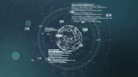 DNA strand and data processing animation with network connections and numbers. Science, biotechnology, digital, genetic, futuristic - Powered by Shutterstock - Get 15% off with code: PIKWIZARD15