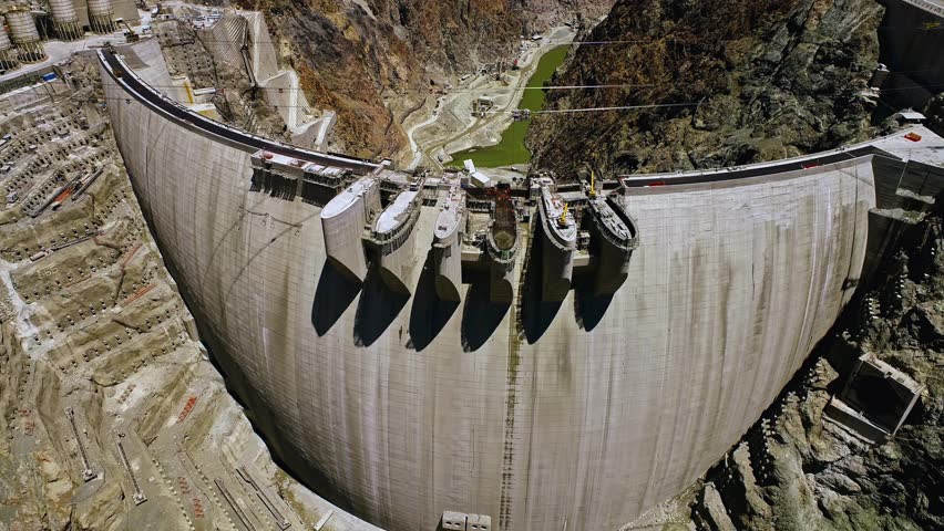 large scale dam under construction