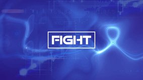 Fight text animation over abstract blue background with light effects and graphs. tech, digital, futuristic, dynamics, motion - Powered by Shutterstock - Get 15% off with code: PIKWIZARD15