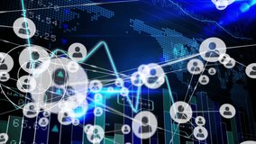 Global network connections and data analytics animating over financial graphs and charts. Technology, finance, animation - Powered by Shutterstock - Get 15% off with code: PIKWIZARD15